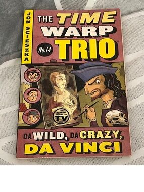 The Time Warp Trio No.14: Da Wild, Da Crazy, Da Vinci - Pink & Yellow Cover